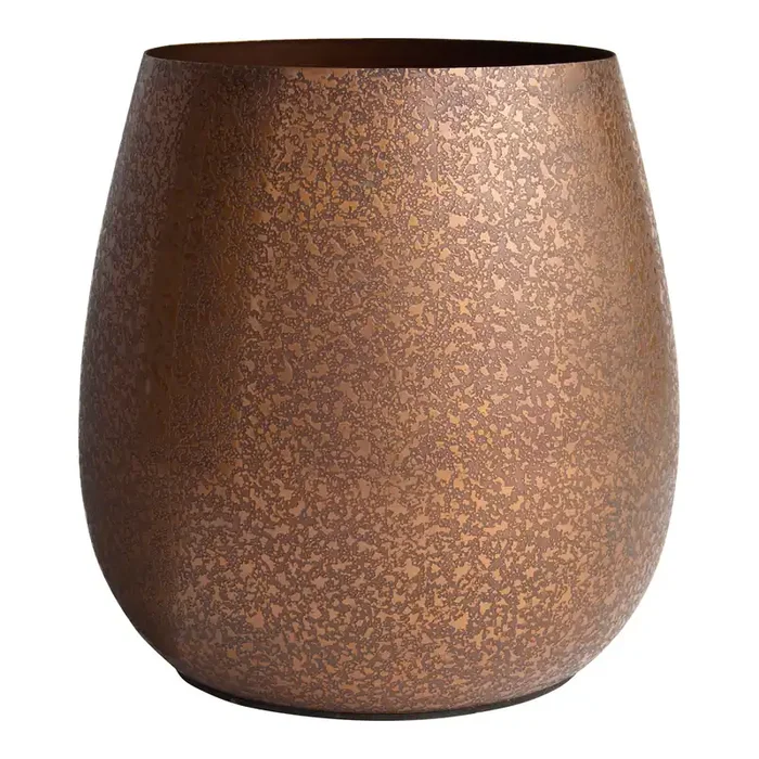 Antiqued Copper Pebbled Planter
