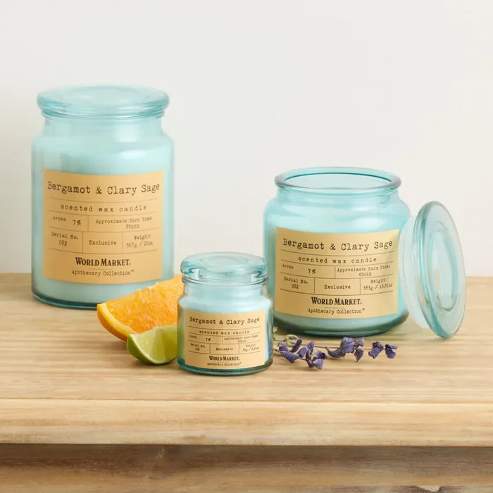 Apothecary Bergamot & Clary Sage Scented Candle