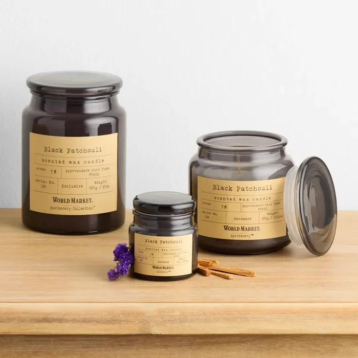 Apothecary Black Patchouli Scented Candle
