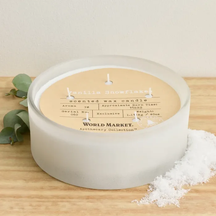Apothecary Vanilla Snowflakes 5 Wick Scented Candle