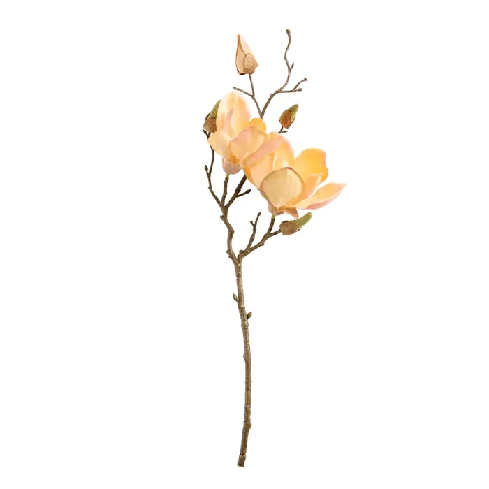 Apricot Faux Magnolia Spray