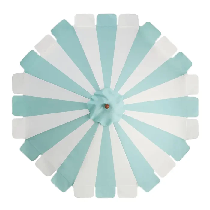 Aqua Golf Stripe 9 Foot Replacement Umbrella Canopy