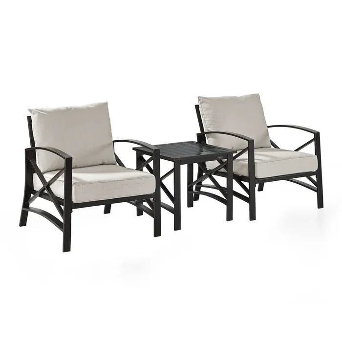 Araceli Metal 3 Piece Outdoor Furniture Set