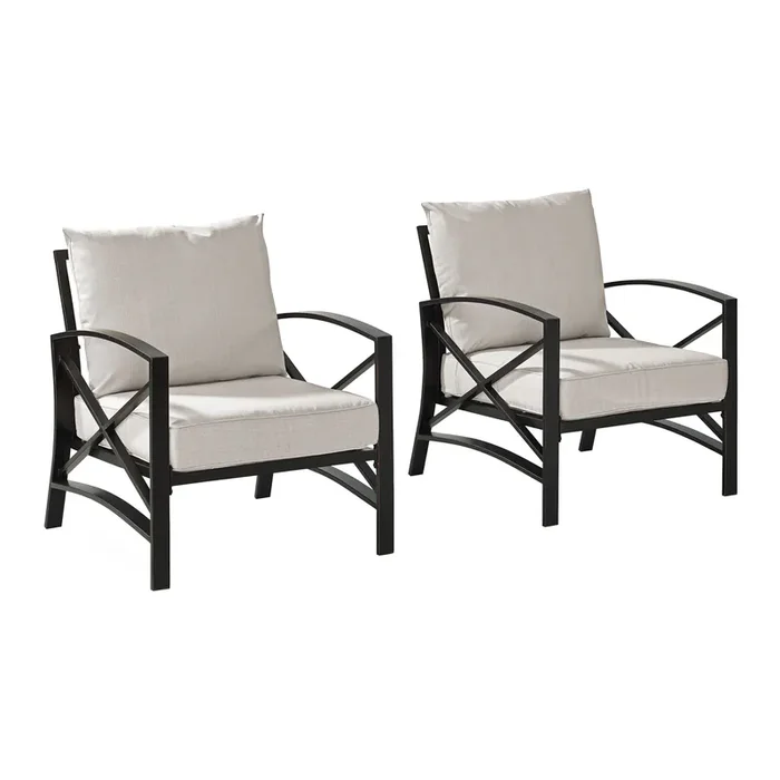 Araceli Metal Outdoor Armchair Set of 2