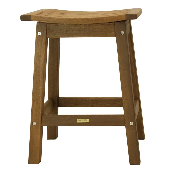 Aria Eucalyptus Wood Outdoor Counter Stool Set Of 2