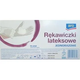 ARO LATEXHANDSCHUHE 50 STÜCK GRÖSSE S