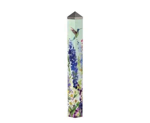 ART POLE 40″ SPRING HUMMINGBIRDS