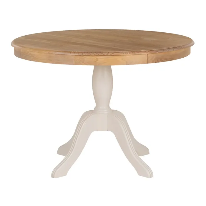 Ashentree Round Pine Wood Pedestal Dining Table