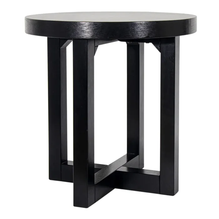 Astell Round Wood X Base End Table