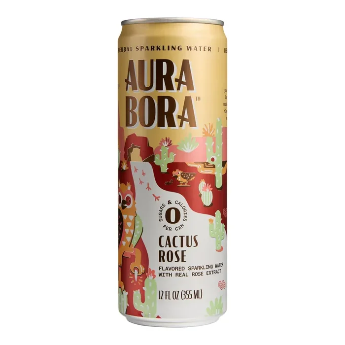 Aura Bora Cactus Rose Herbal Sparkling Water