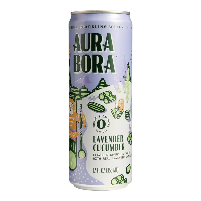 Aura Bora Lavender Cucumber Herbal Sparkling Water