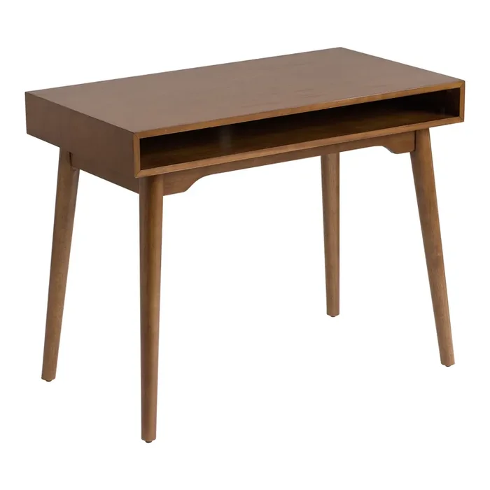 Aurelia Wood Desk with Compartment