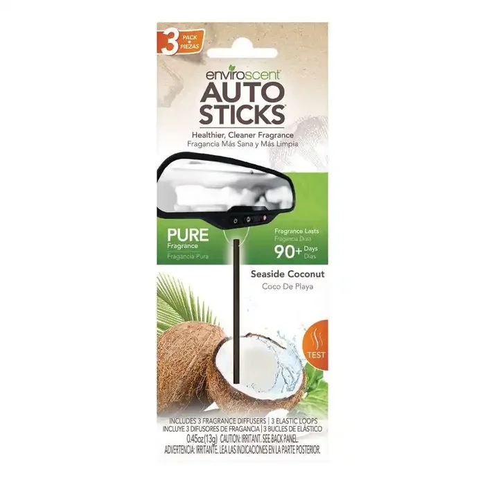 AutoSticks Enviroscent 3pc Car Air Freshener Seaside Coconut