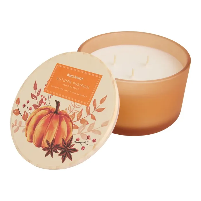 Autumn Grove Pumpkin 3 Wick Scented Candle