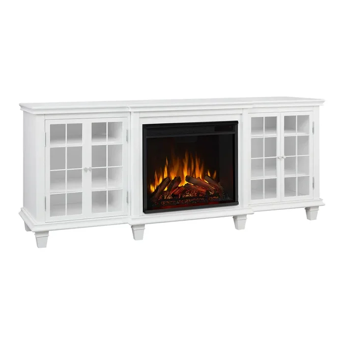 Avala Wood Electric Fireplace Media Stand