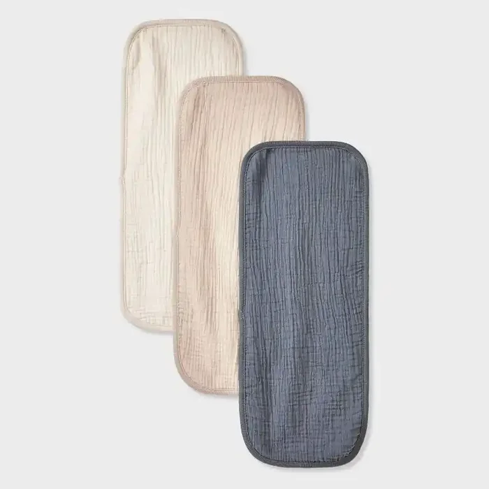 Baby 3pk Muslin Burp Cloth – Cloud Island™ Cotton, 0-12 Months, 19.5″ x 8.25″, Recycled Content