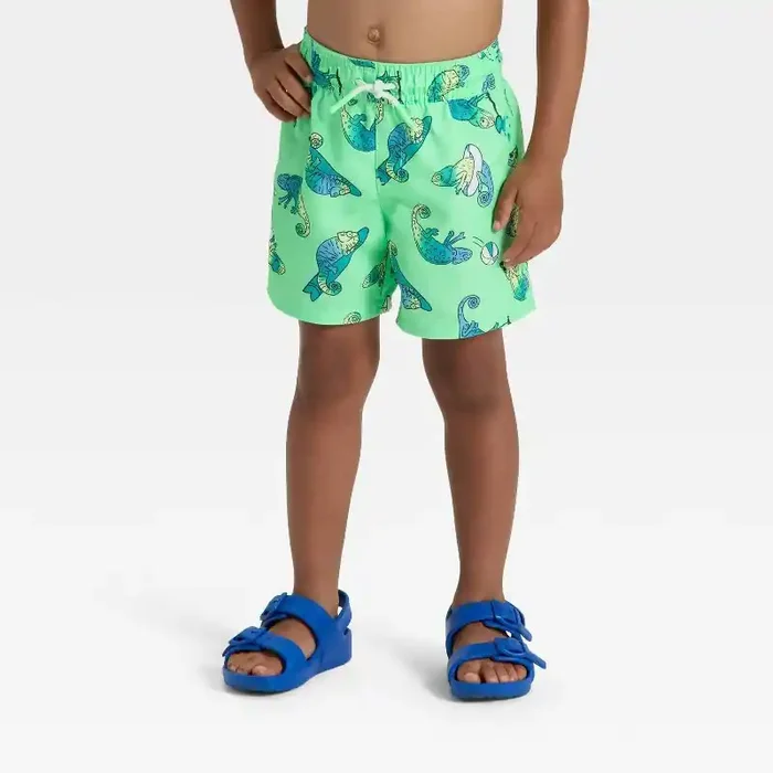 Baby Boys‘ Ombre Chameleon Swim Shorts – Cat & Jack™ Green 12M
