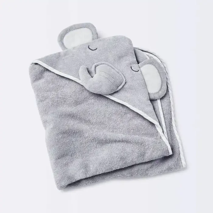 Baby Elephant Hooded Towel – Cloud Island™ Gray