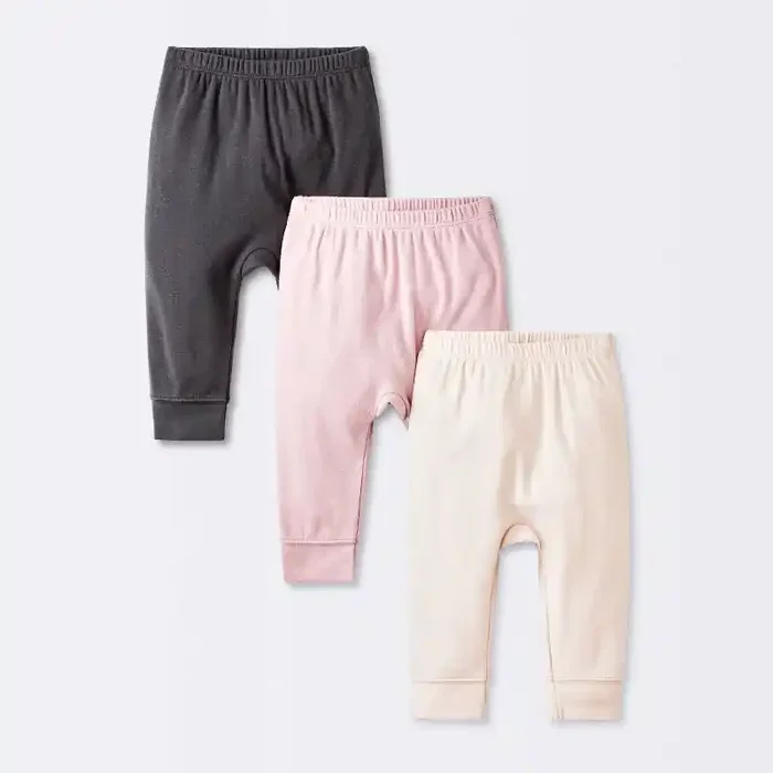 Baby Girls‘ 3pk Cotton Jogger Pants – Cloud Island™ Pink 6-9M