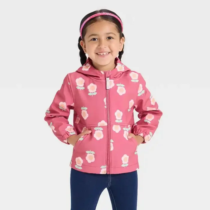 Baby Girls‘ Full Zip Softshell Jacket – Cat & Jack™ Pink 18M