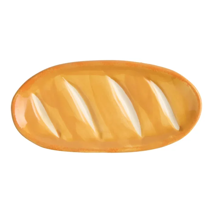 Baguette Hand Painted Figural Appetizer Plate