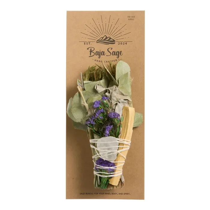 Baja Sage Crystal and White Sage Bundle