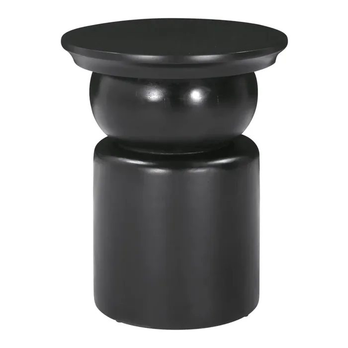 Ballston Black Mango Wood Pedestal Side Table
