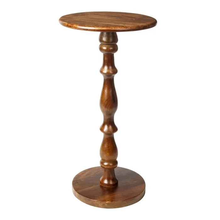 Banks Turned Wood Side Table