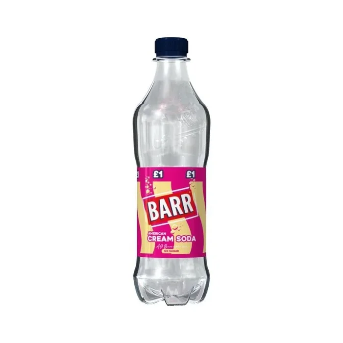 Barr American Cream Soda Bottles 500ml PMP £1 – Case of 12
