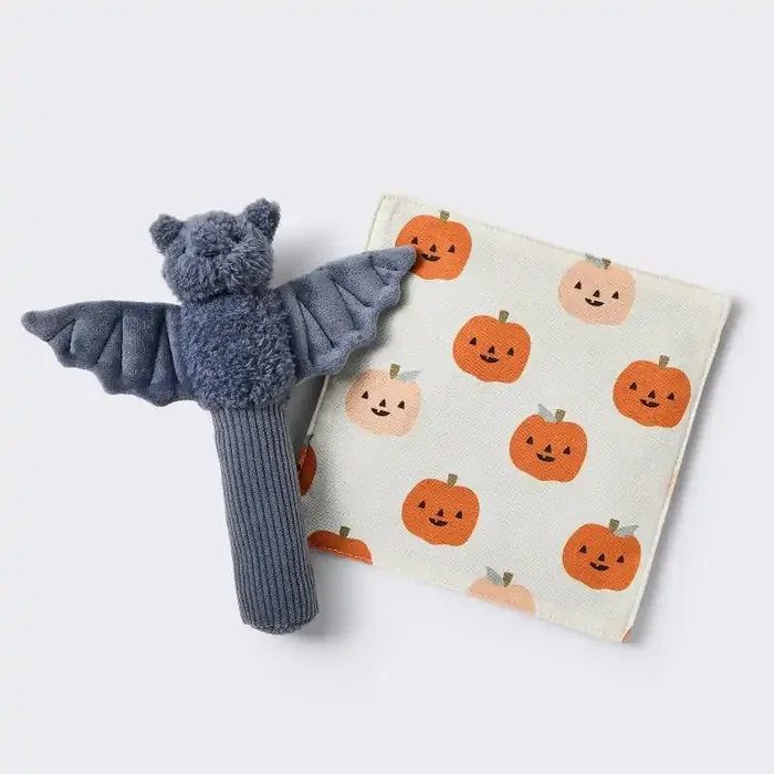 Bat Halloween Crinkle Paper + Rattle Baby Toy Set – 2pk – Cloud Island™