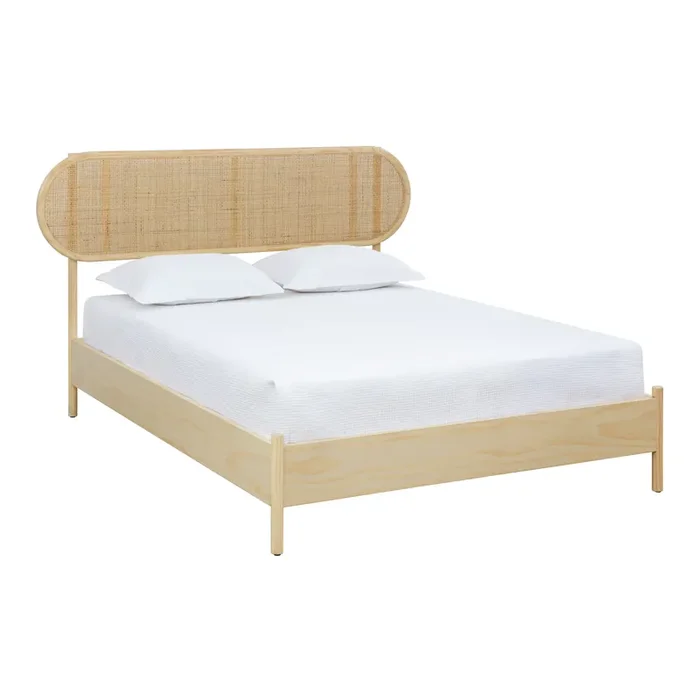 Baywood Rattan Cane and Wood Bed