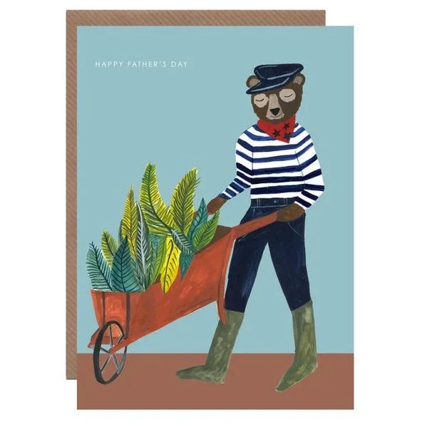 Bear With Wheelbarrow Father’s Day Card