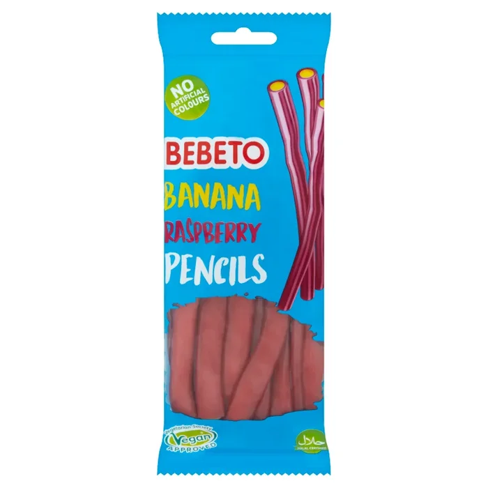 Bebeto Banana Raspberry Pencils 160g PMP £1 – Case of 12