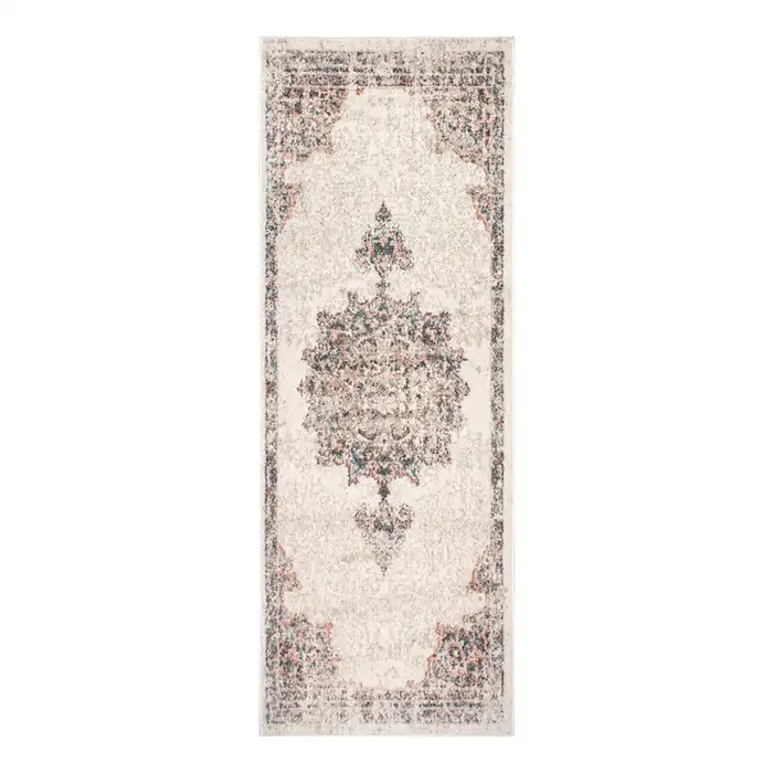 Beige and Tan Medallion Catherine Floor Runner