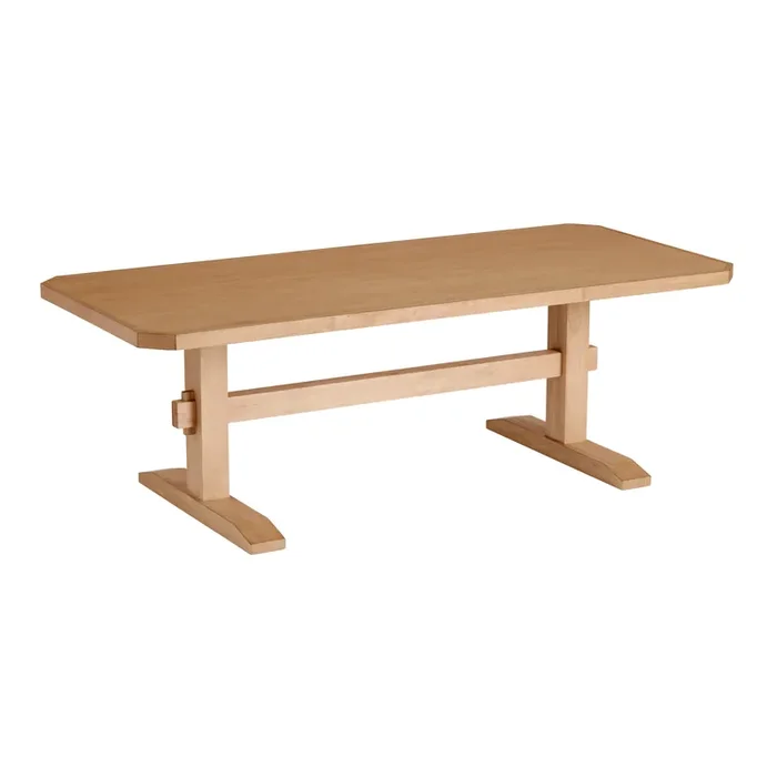 Belfort Wood Trestle Farmhouse Dining Table