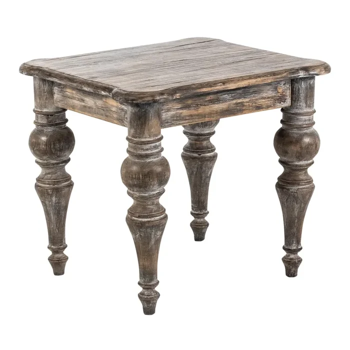 Berne Distressed Reclaimed Pine End Table