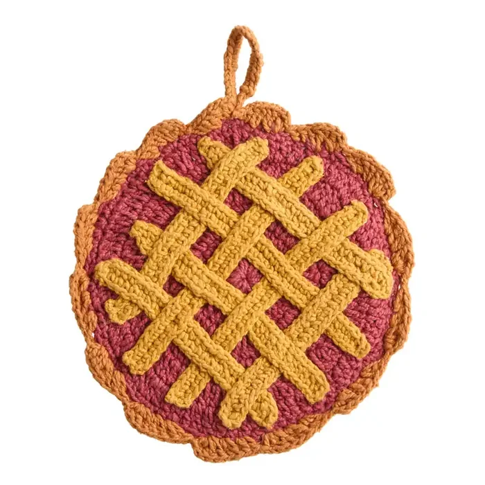Berry Pie Crochet Figural Potholder