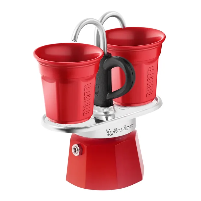 Bialetti Red Mini Express Induction Stovetop Espresso Maker