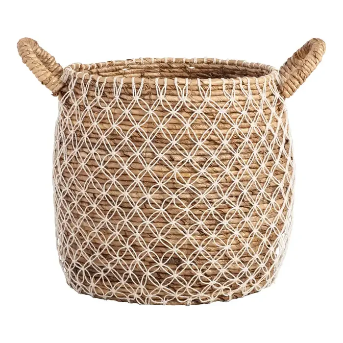 Bianca Macrame Seagrass Tote Basket