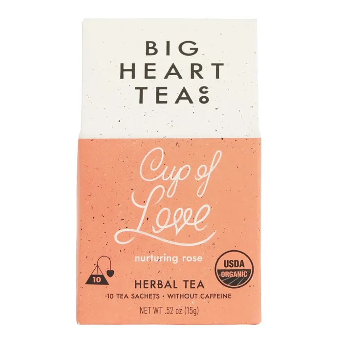 Big Heart Cup Of Love Nurturing Rose Herbal Tea 10 Count