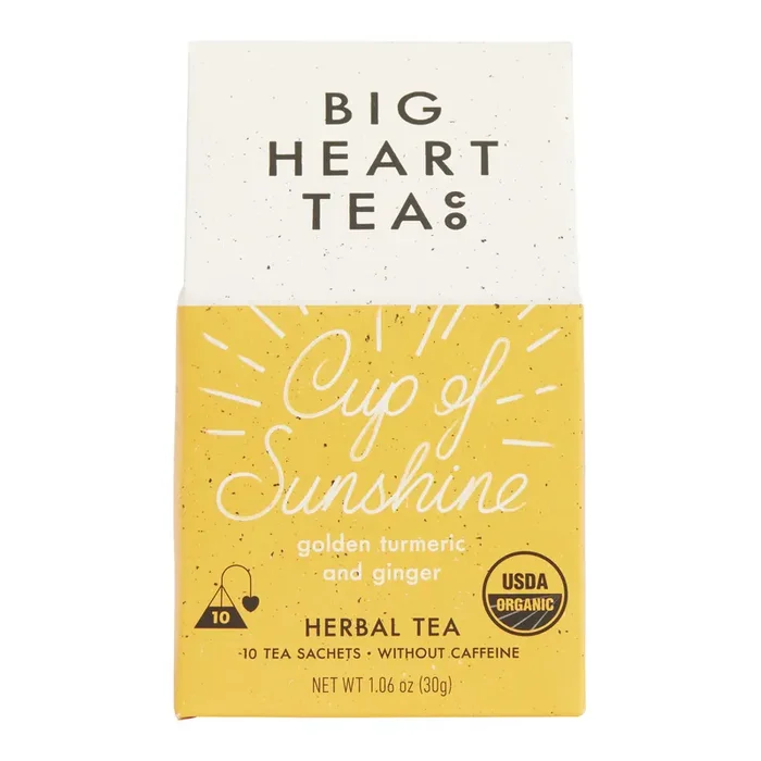 Big Heart Cup Of Sunshine Turmeric Herbal Tea 10 Count