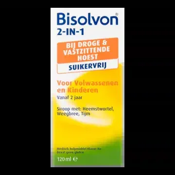 Bisolvon Sugar free 2 in 1 syrup for dry and adherent cough