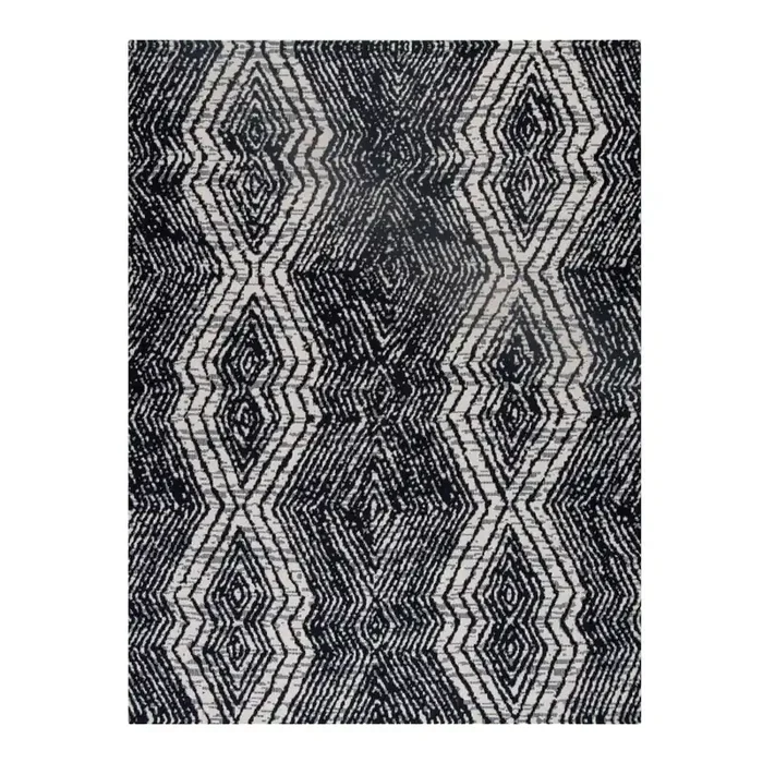 Black And White Diamond Stripe Office Chair Mat