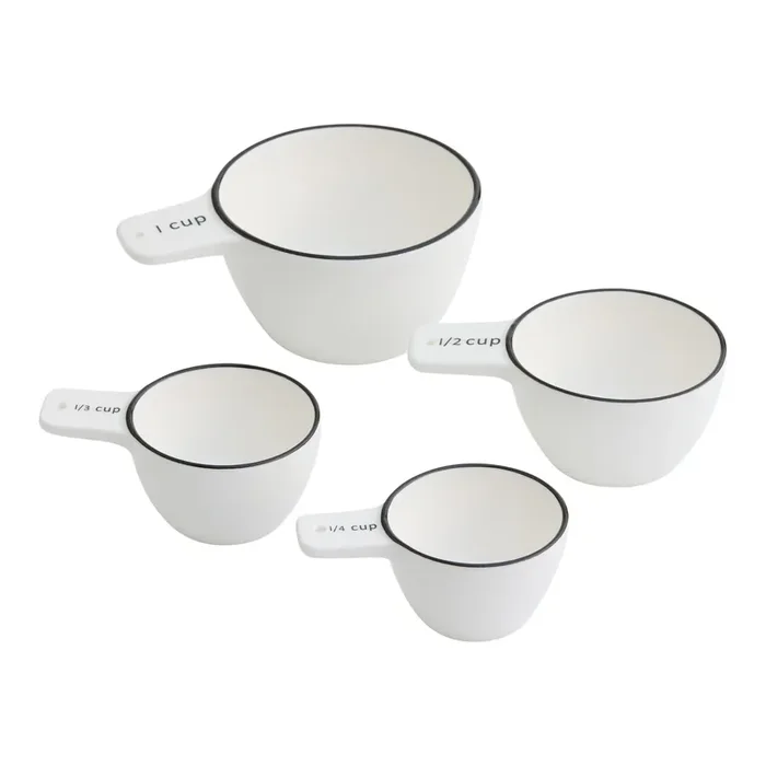 Black and White Porcelain Nesting Measuring Cups