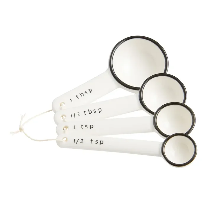 Black and White Porcelain Nesting Measuring Spoons