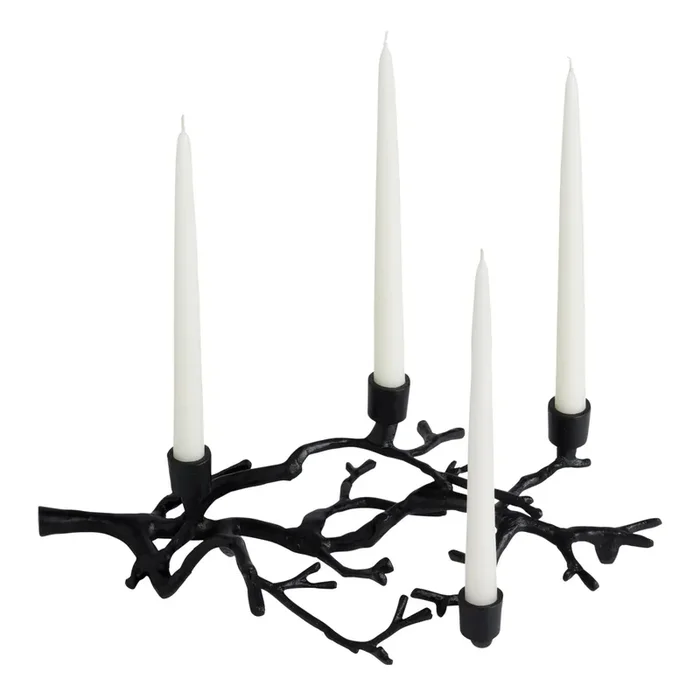 Black Branch 4 Taper Candle Holder