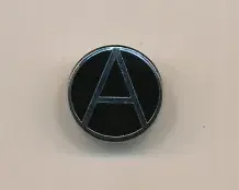 Black Circle A Enamel Pin