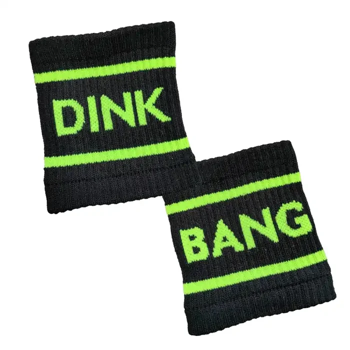 Black Dink & Bang Pickleball Wristbands