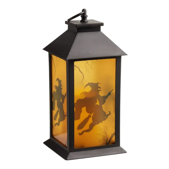 Black Gothic Witch Lantern LED Light Up Decor