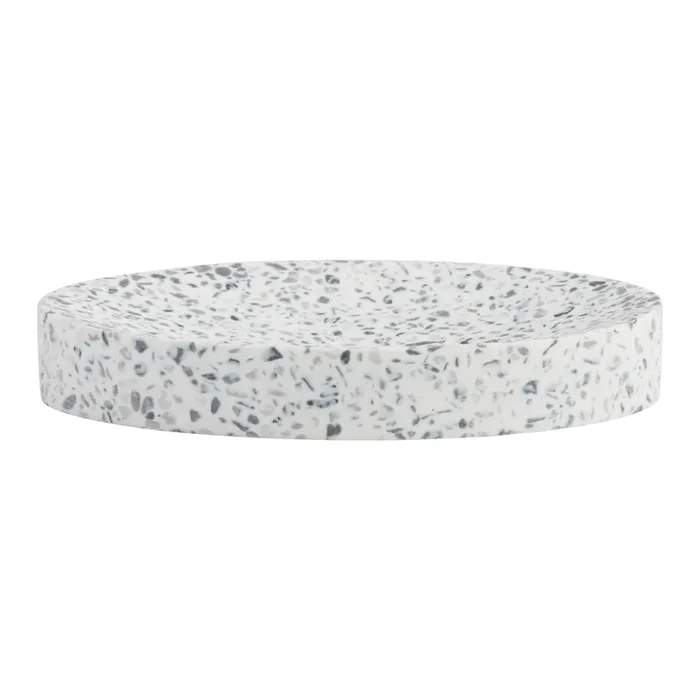 Black, Gray And White Terrazzo Soap Dish